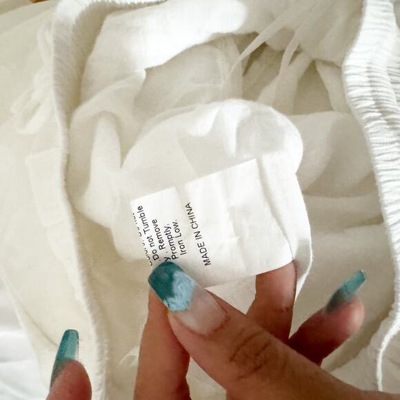 Princess Polly shorts womens 2 White High Rise Flowy beach boho bohemian summer - Picture 5 of 8